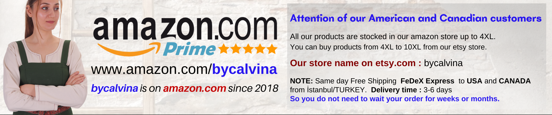 bycalvina is on AMAZON.COM sice 2018