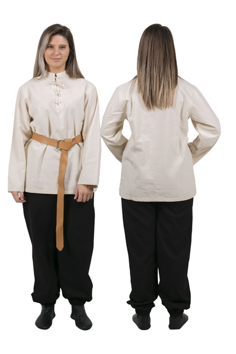 ARES Natur Cotton Shirt : Medieval Viking Larp and Renaissance Shirt