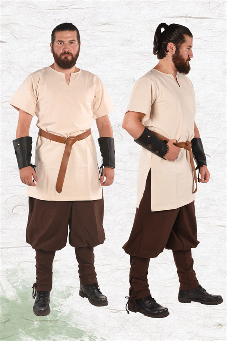 CORA Natur Cotton Undertunic : Medieval Viking Renaissance Reenactment  Mens Undertunic.