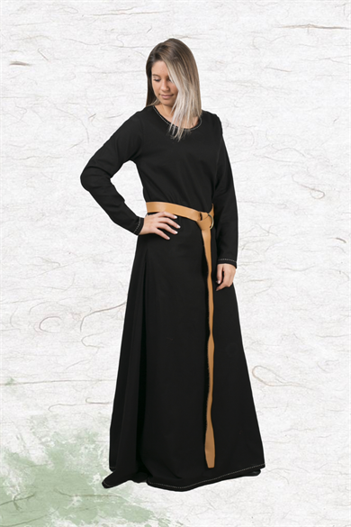 LENA Black : Medieval Viking Women Cotton Underdress